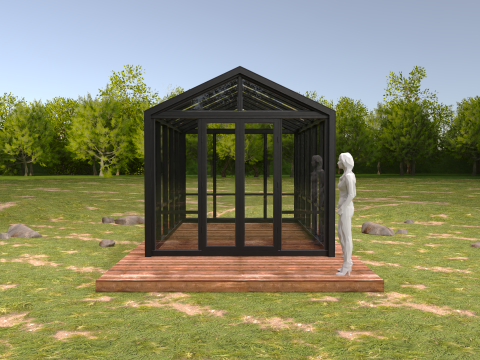 Garden Greenhouse 1 Modello 3D