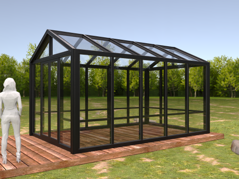 Garden Greenhouse 1 Modello 3D