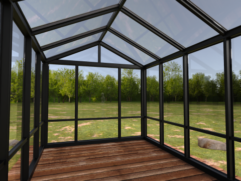 Garden Greenhouse 1 Modello 3D
