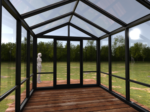 Garden Greenhouse 1 Modello 3D