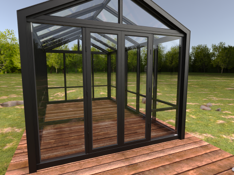 Garden Greenhouse 1 Modello 3D