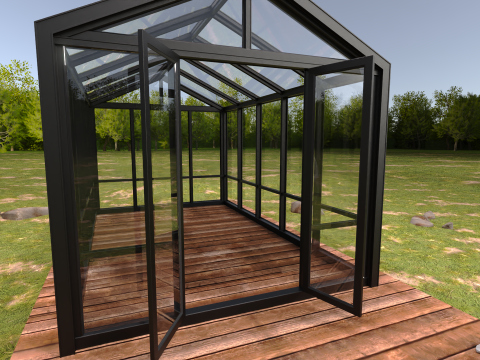 Garden Greenhouse 1 Modello 3D