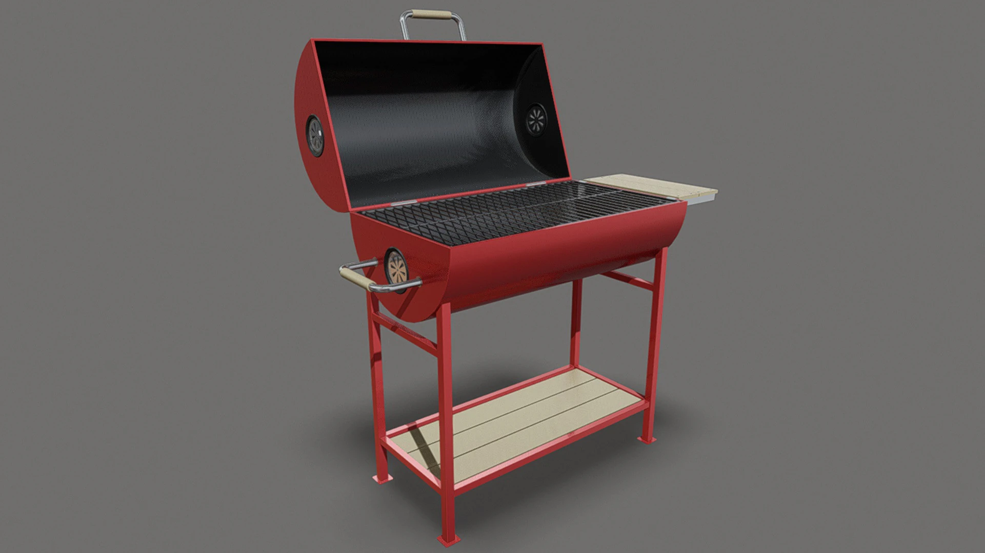 Garden Grill 3D Model .c4d .max .obj .3ds .fbx .stl .blend 