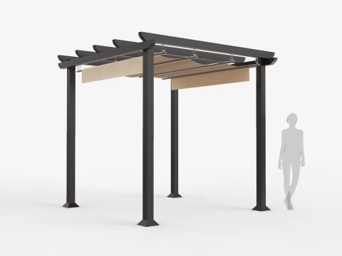 Garden Pergola 3x3 Meters 3D Model