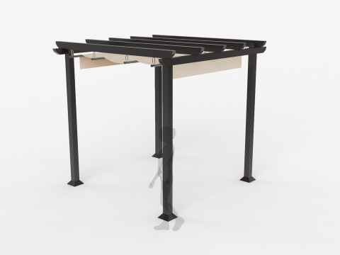 Garden Pergola 3x3 Meters Modèle 3D