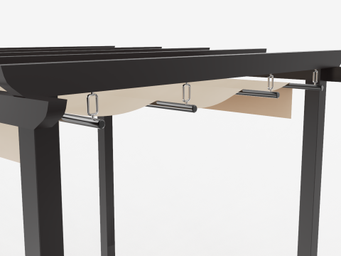 Garden Pergola 3x3 Meters Modèle 3D