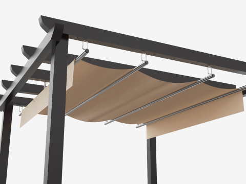 Garden Pergola 3x3 Meters Modèle 3D