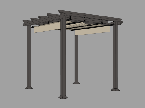 Garden Pergola 3x3 Meters Modèle 3D