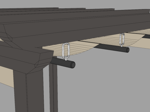 Garden Pergola 3x3 Meters Modèle 3D