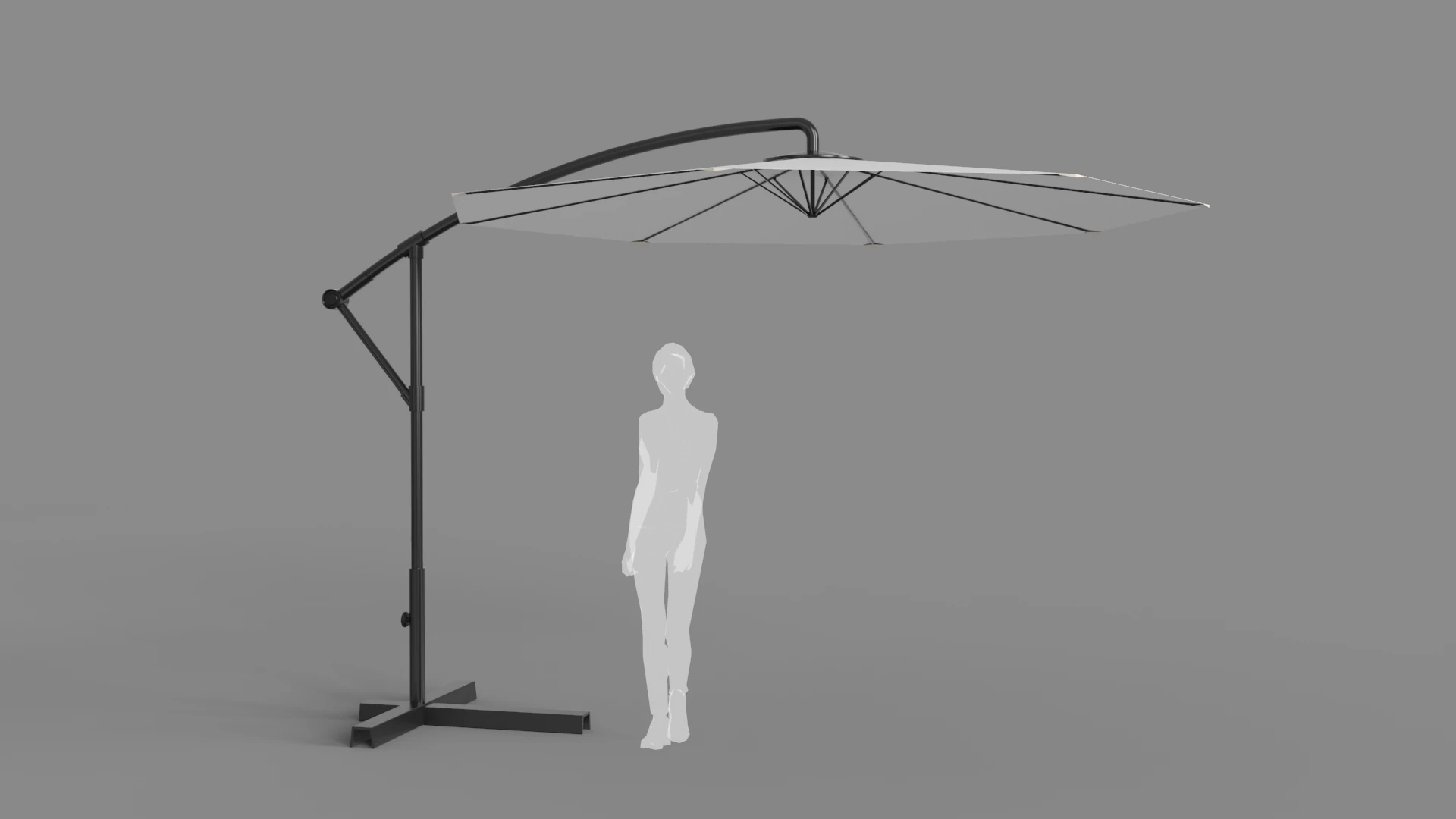 Garden Umbrella - 3 Meters Diameter 98ft 3D Model .c4d .max .obj .3ds .fbx .stl .blend 