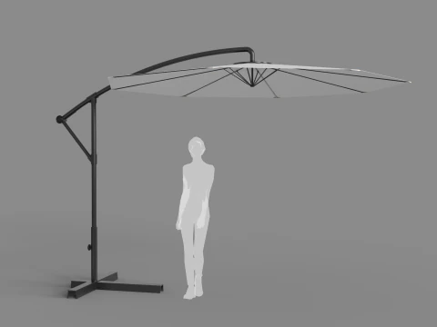 Садовый зонт - диаметр 3 метра, 98 футов 3D Модель