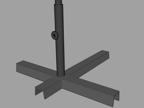 Garden Umbrella - 3 Meters Diameter 98ft Model 3D