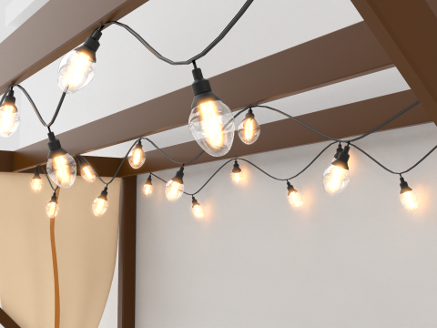 Garden Wall Pergola 3D Model