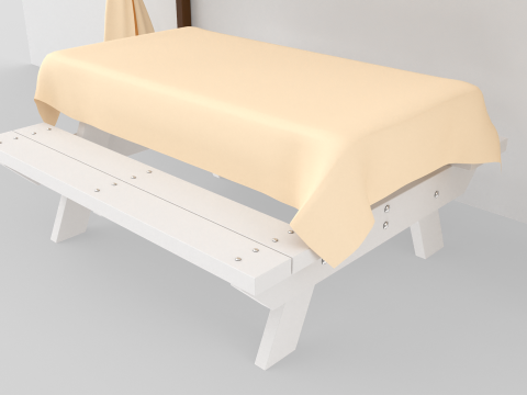 Garden Wall Pergola 3D Model