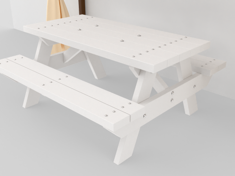 Garden Wall Pergola 3D Model