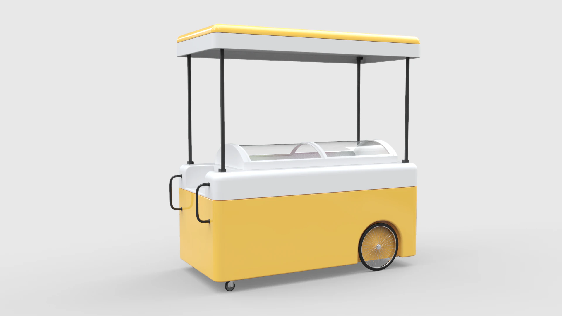 Gelato Push Cart 3D Model .c4d .max .obj .3ds .fbx .stl .blend 