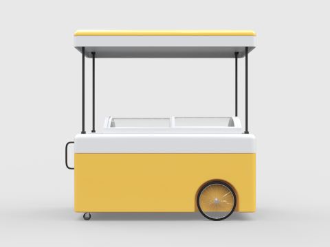 Gelato Push Cart 3D Model