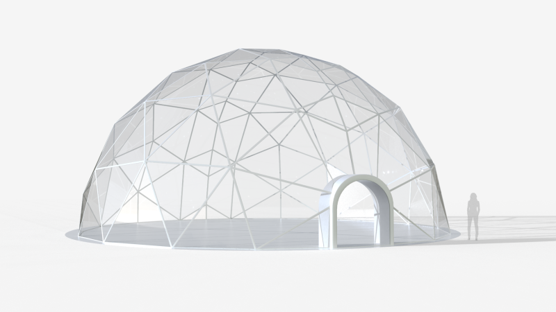 測地線ドームテント直径15m 3Dモデル .c4d .max .obj .3ds .fbx .stl .blend 