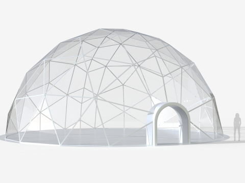 Geodesic Dome Tent 15m Diameter 3D 모델