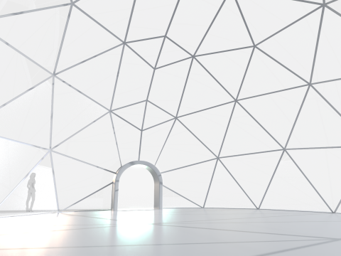 測地線ドームテント直径15m 3Dモデル