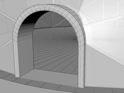 Geodesic Dome Tent 15m Diameter 3D Model