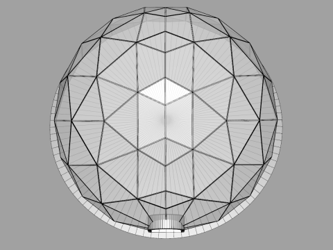 測地線ドームテント直径15m 3Dモデル