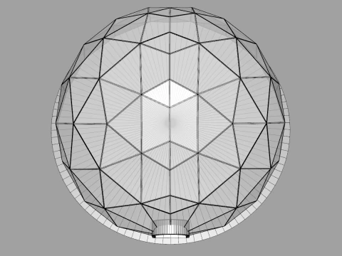 Geodesic Dome Tent 15m Diameter 3D Model