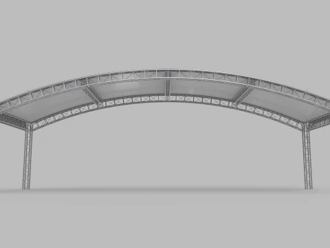 Giant Truss Arch Tent 3D Model