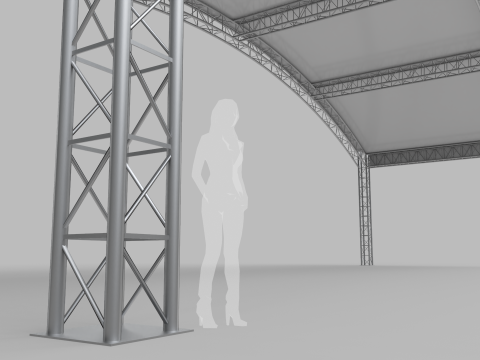 Giant Truss Arch Tent 3D 模型