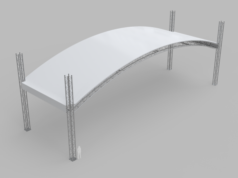 Giant Truss Arch Tent 3D 模型