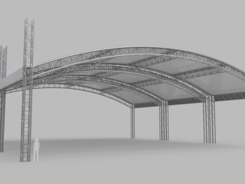 Giant Truss Arch Tent 3D 模型