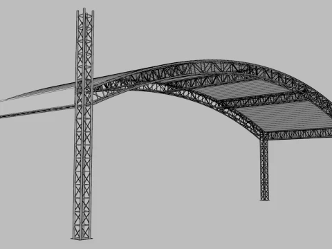 Giant Truss Arch Tent 3D Model