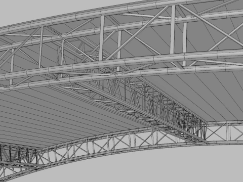 Giant Truss Arch Tent 3D Model