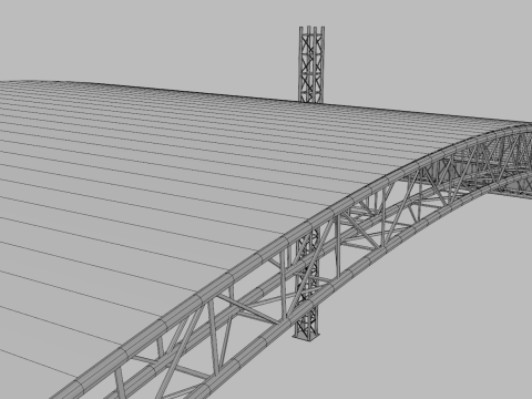 Giant Truss Arch Tent 3D 模型