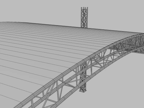 Giant Truss Arch Tent 3D Model