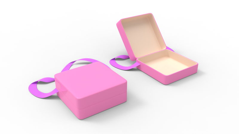 Gift Box with Strip 3D मॉडल .c4d .max .obj .3ds .fbx .stl .blend 