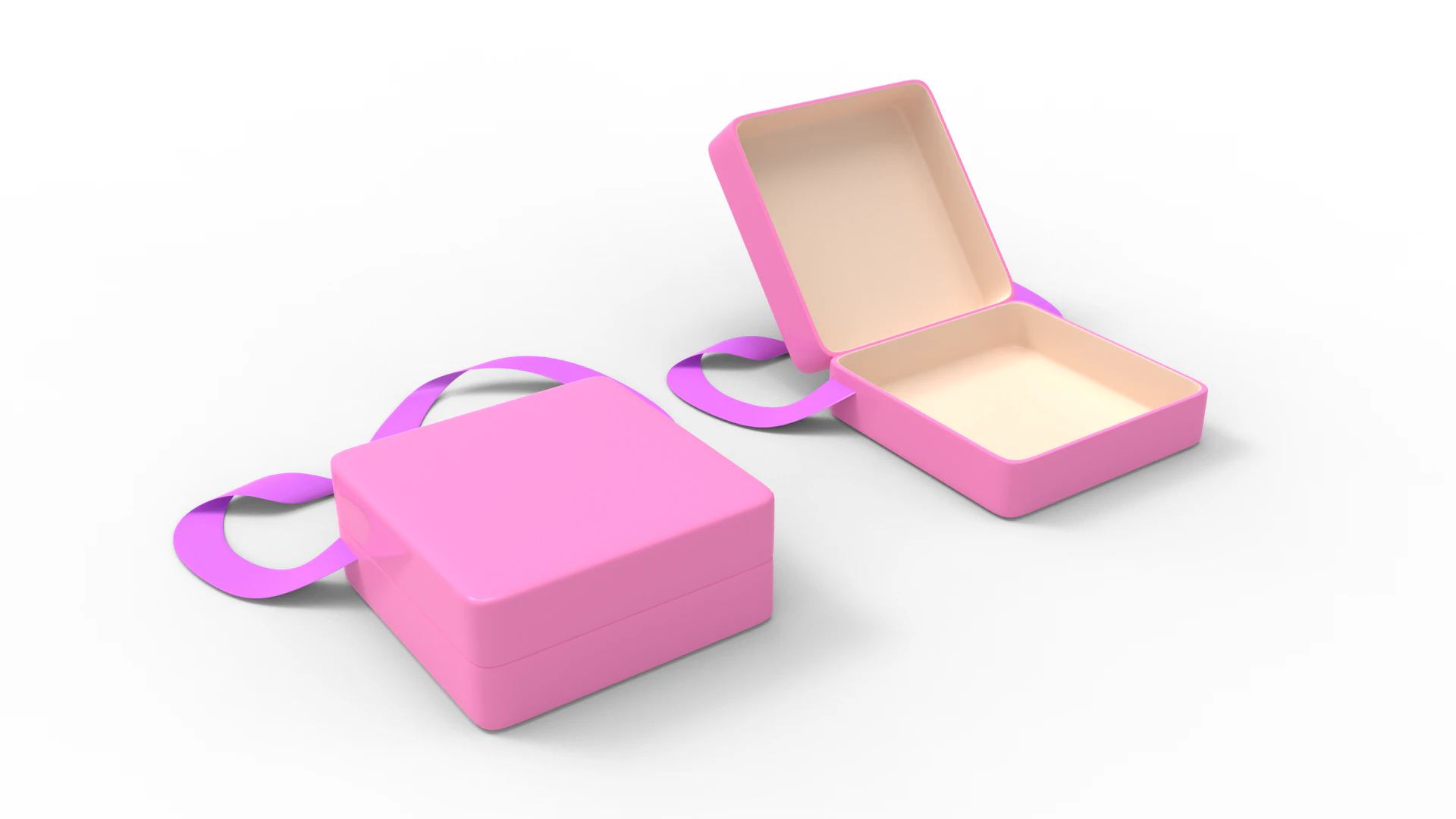 Gift Box with Strip 3D Model .c4d .max .obj .3ds .fbx .stl .blend