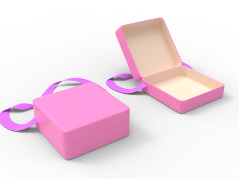 Gift Box with Strip Model 3D