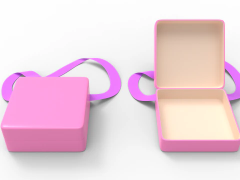 Gift Box with Strip 3D Model