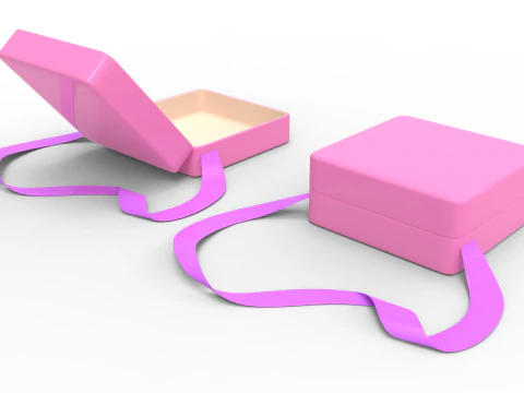 Gift Box with Strip 3D Model