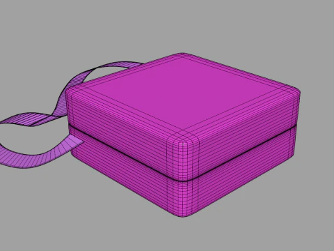 Gift Box with Strip 3D Model