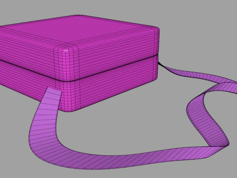 Gift Box with Strip 3D Model