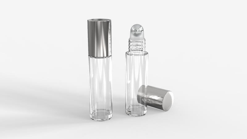 Glass Roller Ball Bottle 3D Modell .c4d .max .obj .3ds .fbx .stl .blend 