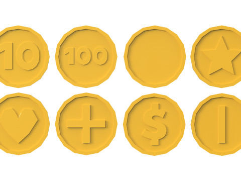 Gold Coins Pack 3D Model