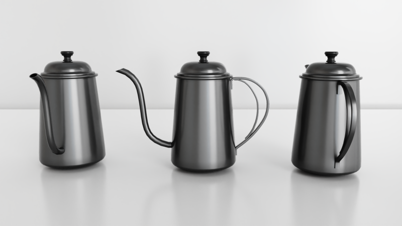 Gooseneck Coffee Kettle 22oz 3D Modell .c4d .max .obj .3ds .fbx .stl .blend