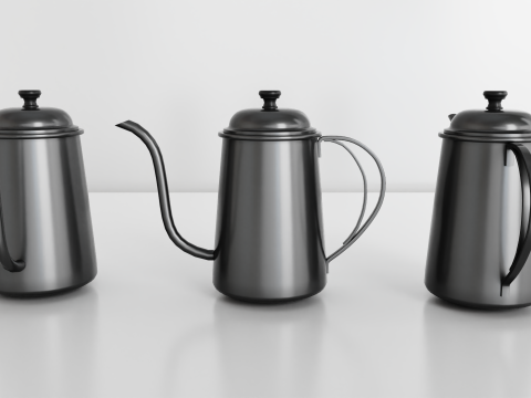 Gooseneck Coffee Kettle 22oz 3D Modell