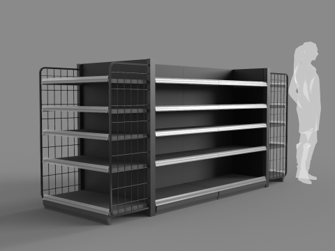 Grocery Store Display Racks Model 3D