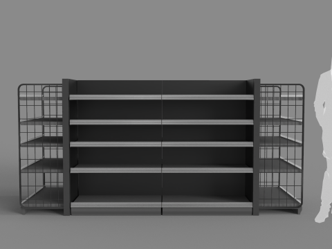 Grocery Store Display Racks Model 3D