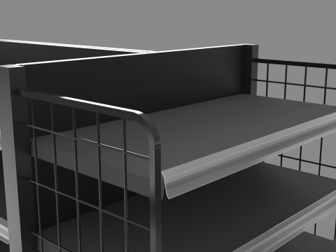 Grocery Store Display Racks Model 3D