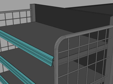Grocery Store Display Racks Model 3D